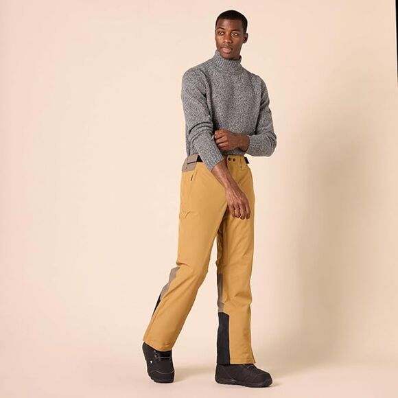 Amazon Essentials Men’s Waterproof Insulated Snow Ski Pants Black Gold – Size M - Picture 4 of 8